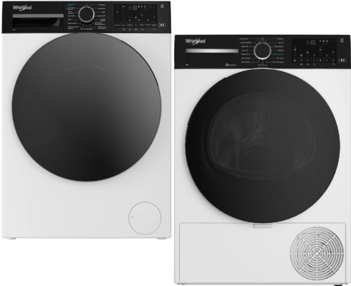 Комплект техники Whirlpool Стиральная машина с фронтальной загрузкой + Сушильная машина Whirlpool WAM 87WBC UA + WP B9X WBS UA